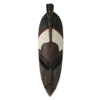 Alternate image for Hand Carved Wood African Tribal Mask Onukpa
