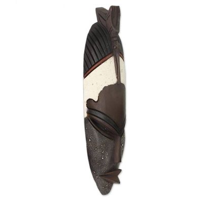 Alternate image for Hand Carved Wood African Tribal Mask Onukpa