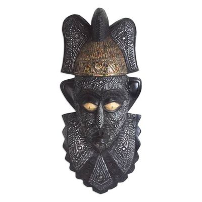 Alternate image for Hand-Carved Sese Wood Queen Asantewaa African Wall Mask Asantewaa