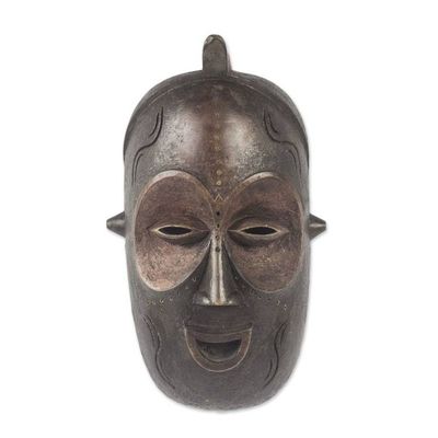 Alternate image for Handmade African Sese Wood Mask from Ghana Baga Face