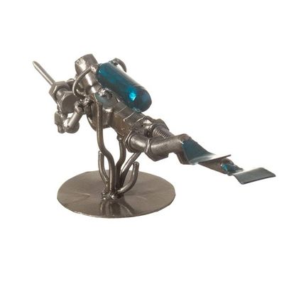 Alternate image for Recycled metal sculpture Rustic Scuba Diver