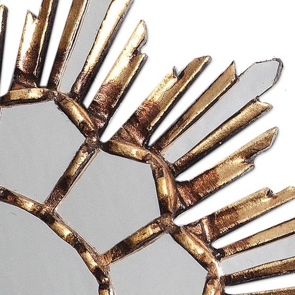 Alternate image for Handcrafted Bronze Gilded Wood Wall Mirror from Peru Golden Empire