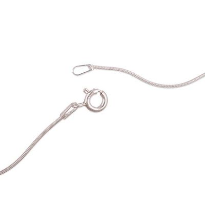 Alternate image for Modern Sterling Silver Pendant Necklace with Amazonite Stone Waves on the High Seas