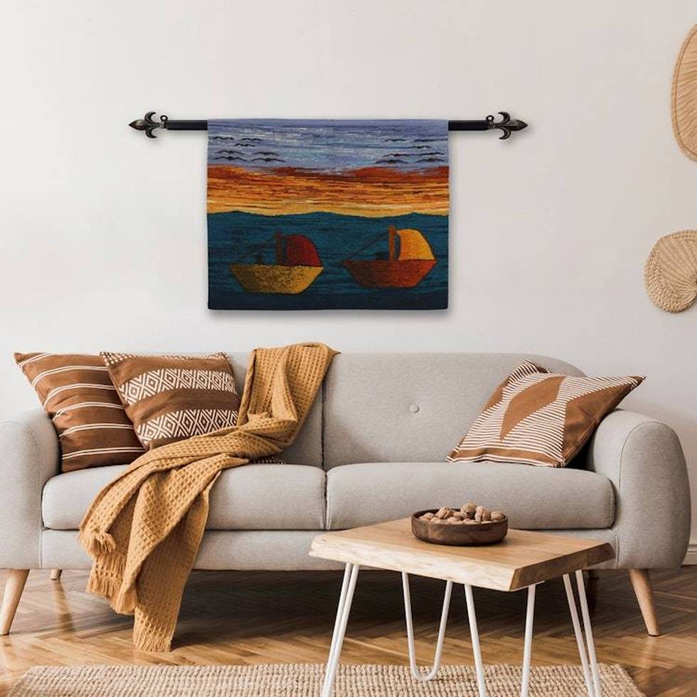 Wool tapestry 'Peruvian Coast'