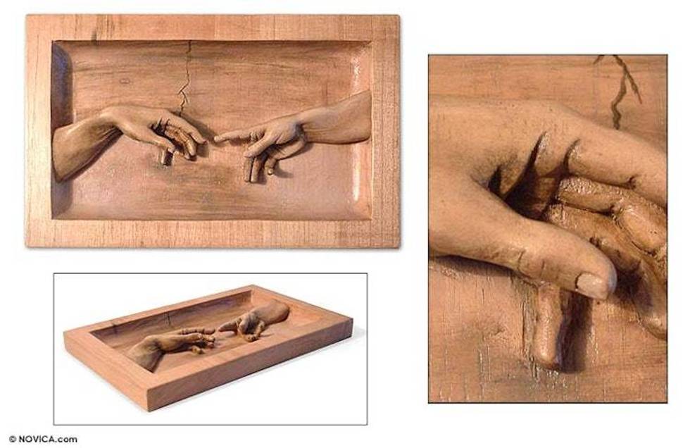 Cedar relief panel 'The Creation'
