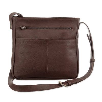 Alternate image for Adjustable 100 Leather Sling Bag Handcrafted in Peru Intrepid Traveler