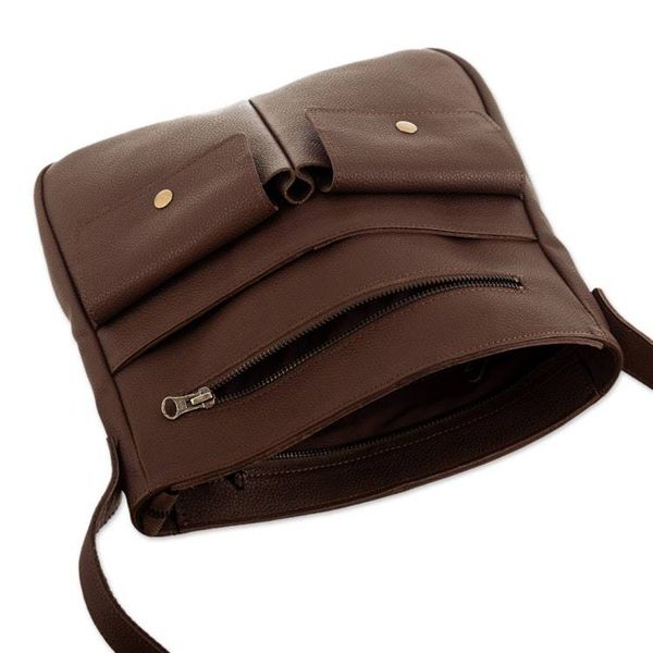 Alternate image for Adjustable 100 Leather Sling Bag Handcrafted in Peru Intrepid Traveler