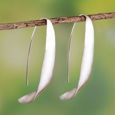 Alternate image for Contemporary Sterling Silver Drop Earrings Wild Wind
