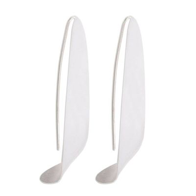 Alternate image for Contemporary Sterling Silver Drop Earrings Wild Wind