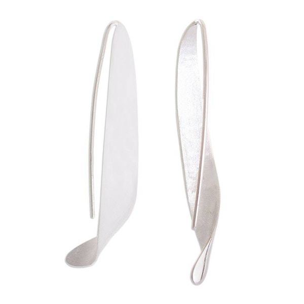 Alternate image for Contemporary Sterling Silver Drop Earrings Wild Wind