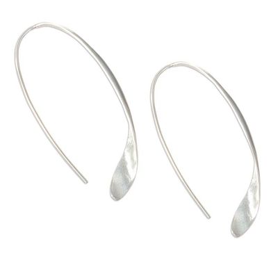 Alternate image for Contemporary Sterling Silver Drop Earrings Wild Wind