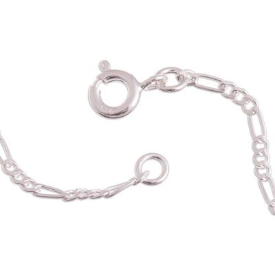 Alternate image for High-Polish Sterling Silver Heart Necklace from Peru Brilliant Heart