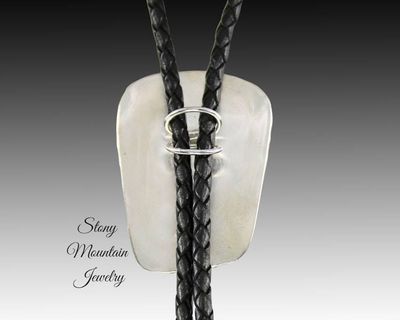 Alternate image for Handcrafted Custom Bolo Tie Sonoran Sunset Bolo Tie for Men & Women, Modern Sterling Silver Wedding Bolo Ties, Feather Collection