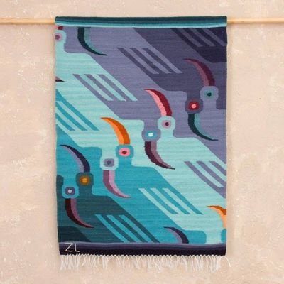 Alternate image for Wool tapestry Lilac Toucans