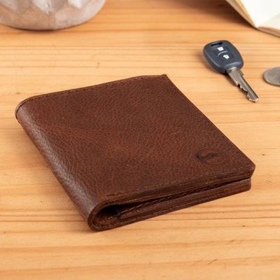 Alternate image for Espresso Brown 100 Leather Mens Bi-Fold Wallet from Peru Classic Espresso