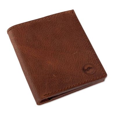 Alternate image for Espresso Brown 100 Leather Mens Bi-Fold Wallet from Peru Classic Espresso