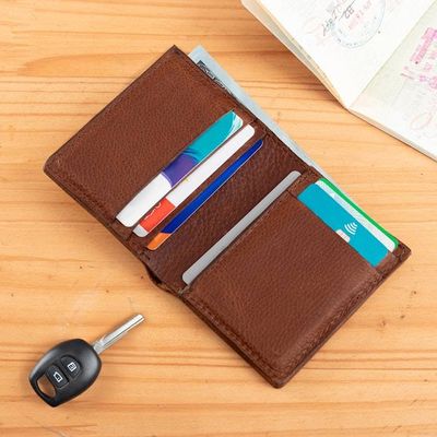 Alternate image for Espresso Brown 100 Leather Mens Bi-Fold Wallet from Peru Classic Espresso