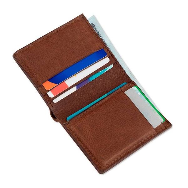 Alternate image for Espresso Brown 100 Leather Mens Bi-Fold Wallet from Peru Classic Espresso