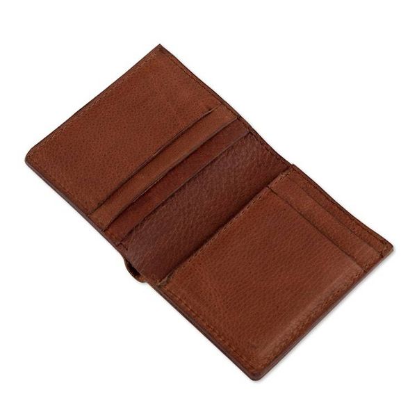Alternate image for Espresso Brown 100 Leather Mens Bi-Fold Wallet from Peru Classic Espresso