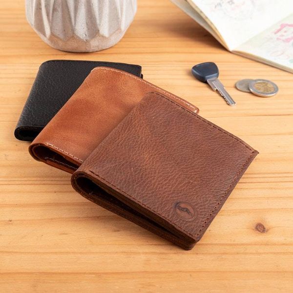 Alternate image for Espresso Brown 100 Leather Mens Bi-Fold Wallet from Peru Classic Espresso