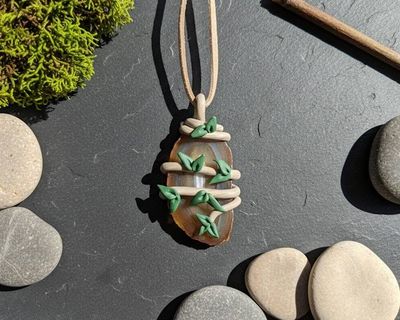 Alternate image for Brown Agate Branch Pendant