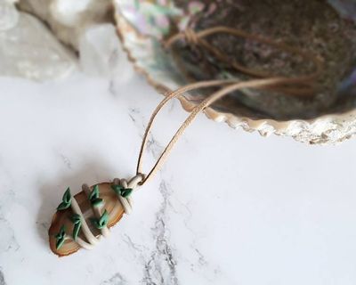 Alternate image for Brown Agate Branch Pendant