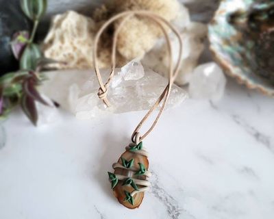 Alternate image for Brown Agate Branch Pendant
