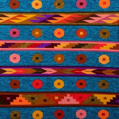 Alternate image for Inca-Inspired Handloomed Colorful Wool Tapestry from Peru Inca Testimony
