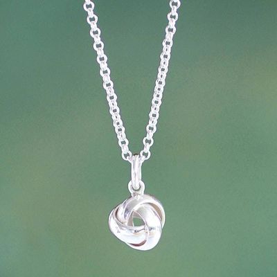 Primary image for Modern Sterling Pendant Necklace Love Me Knot