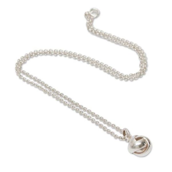 Alternate image for Modern Sterling Pendant Necklace Love Me Knot
