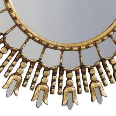 Alternate image for Artisan Crafted Wood Wall Mirror from Peru Elegant Rays