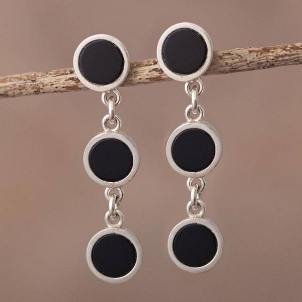 Alternate image for Sterling and Onyx Earrings Midnight Soiree