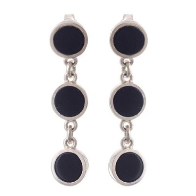 Alternate image for Sterling and Onyx Earrings Midnight Soiree