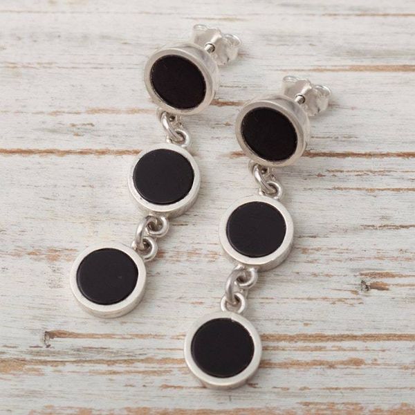 Alternate image for Sterling and Onyx Earrings Midnight Soiree
