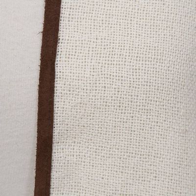 Alternate image for Cream 100 Baby Alpaca Wool Suede Trimmed Fringed Ruana Dreamy Cloud