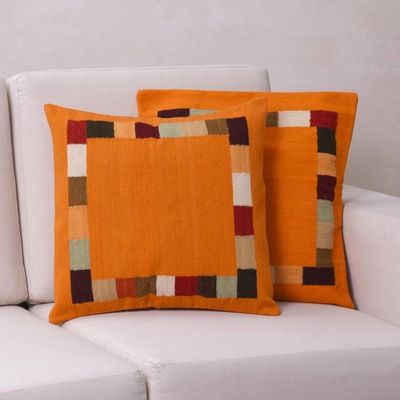 Alternate image for Wool cushion covers Pair Gate to the Sun
