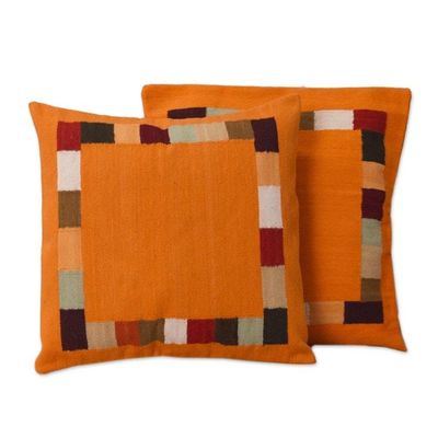 Alternate image for Wool cushion covers Pair Gate to the Sun