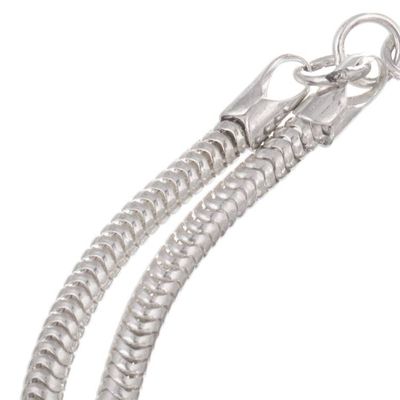 Alternate image for Unisex Sterling Silver Infinity Knot Wristband Bracelet Infinity Knot Style