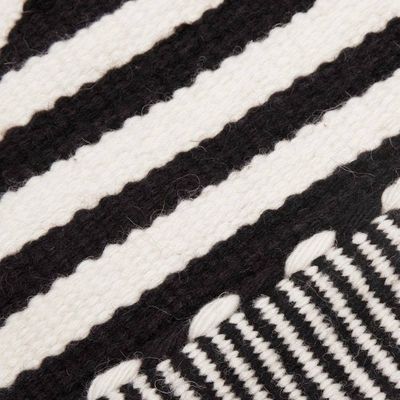 Alternate image for Black and Alabaster Geometric Striped Table Runner from Peru Geometric Illusion