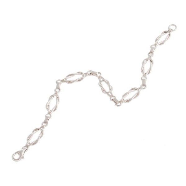 Alternate image for Sterling Silver Link Bracelet from Peru Intertwined Links