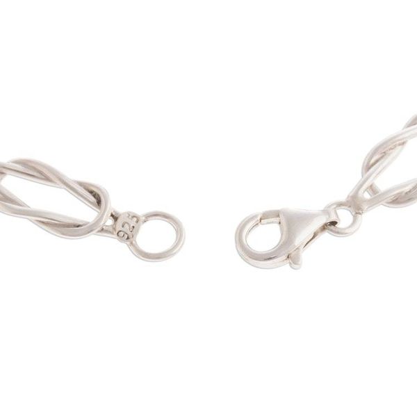 Alternate image for Sterling Silver Link Bracelet from Peru Intertwined Links