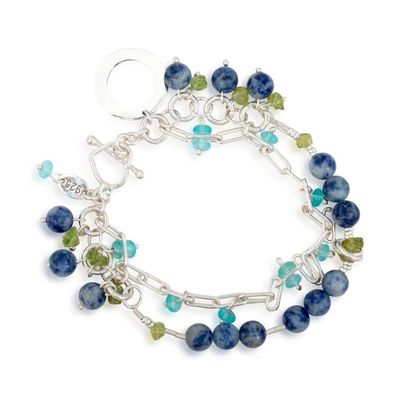 Alternate image for Ocean-Palette Multi-Gemstone Beaded Two-Strand Bracelet Voices of the Sea