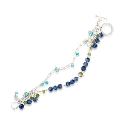 Alternate image for Ocean-Palette Multi-Gemstone Beaded Two-Strand Bracelet Voices of the Sea