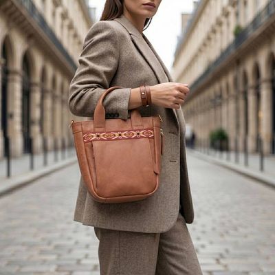 Alternate image for Versatile 100 Leather Sling with Woven Adjustable Strap Ancient Roads