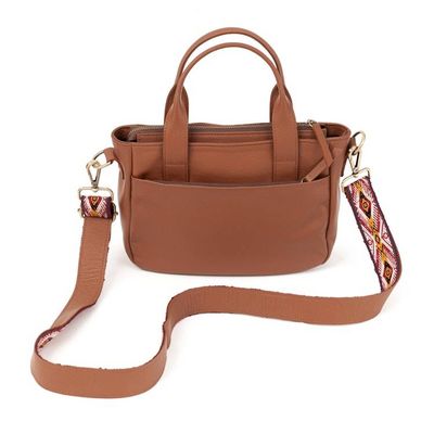 Alternate image for Versatile Espresso Brown Leather Sling with Wool Accents Valley Winds