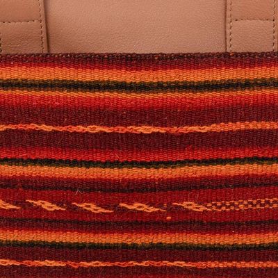 Alternate image for Wool and Alpaca-Accented Adjustable 100 Leather Sling Bag Sacred Summit