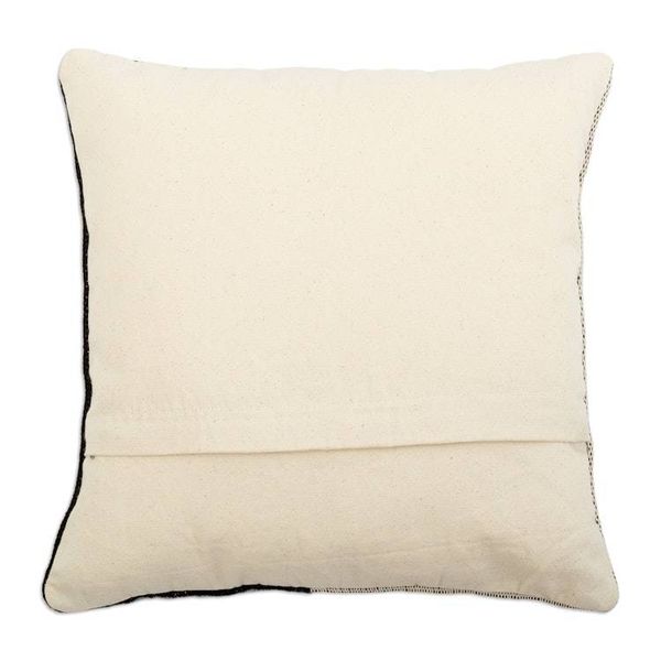 Alternate image for Two-Tone Cotton Blend Bird Cushion Cover Hand-Woven in Peru Birds in Black