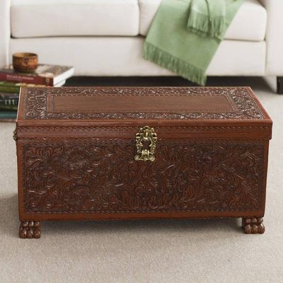 Alternate image for Cedar and leather chest Colonial Days