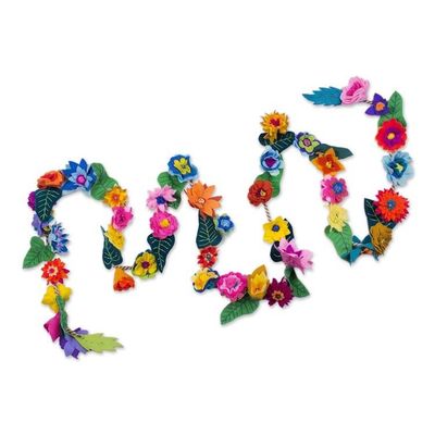 Alternate image for Hand Crafted Fabric Floral Garland from Peru Bloom
