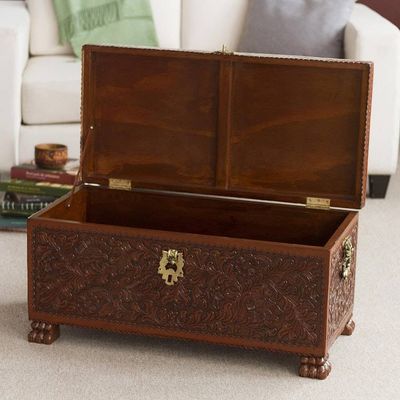 Alternate image for Cedar and leather chest Colonial Days